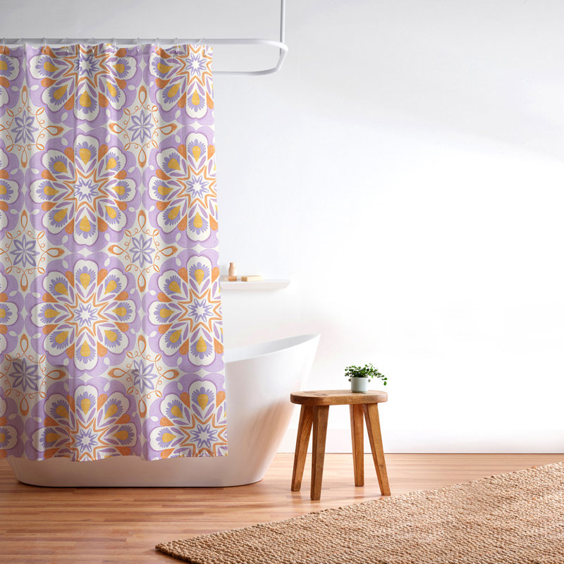 Rideau de douche Pimlada, Mauve floral 28