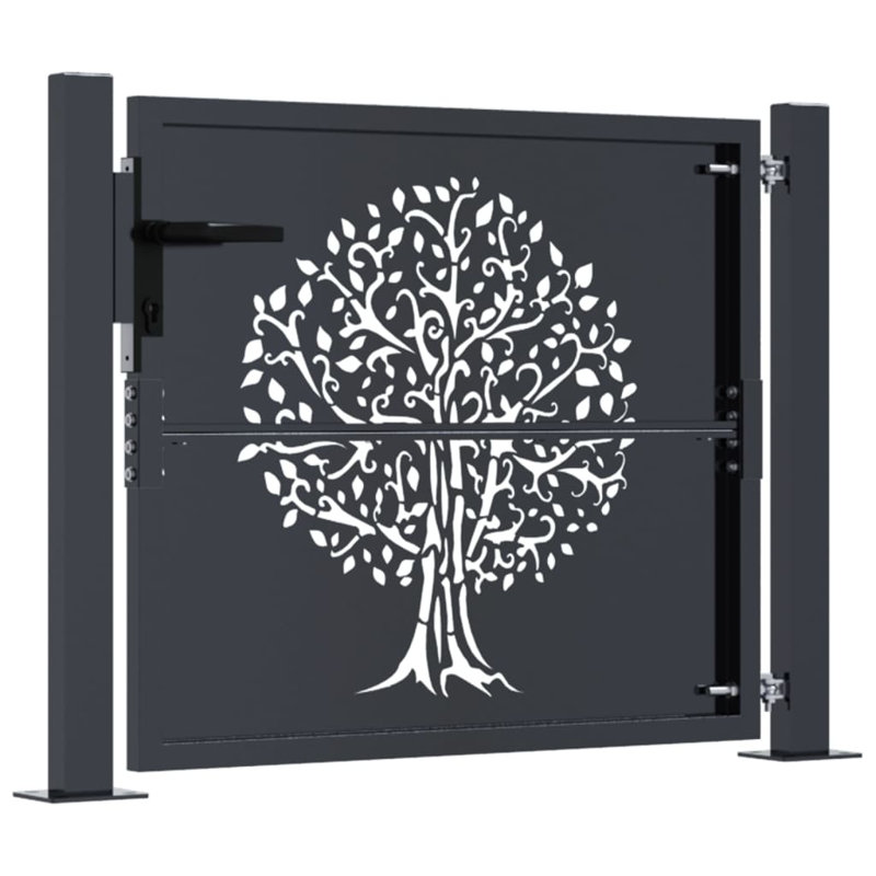 Quasqueton Metal Gate, 80" H x 105" W x 3.9" D, Anthracite