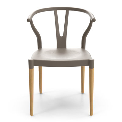 Chaise avec accoudoirs à dossier en lattes Jase
