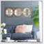 Décoration murale à miroir 3 pièces Adelaide dans un cadre rectangulaire doré