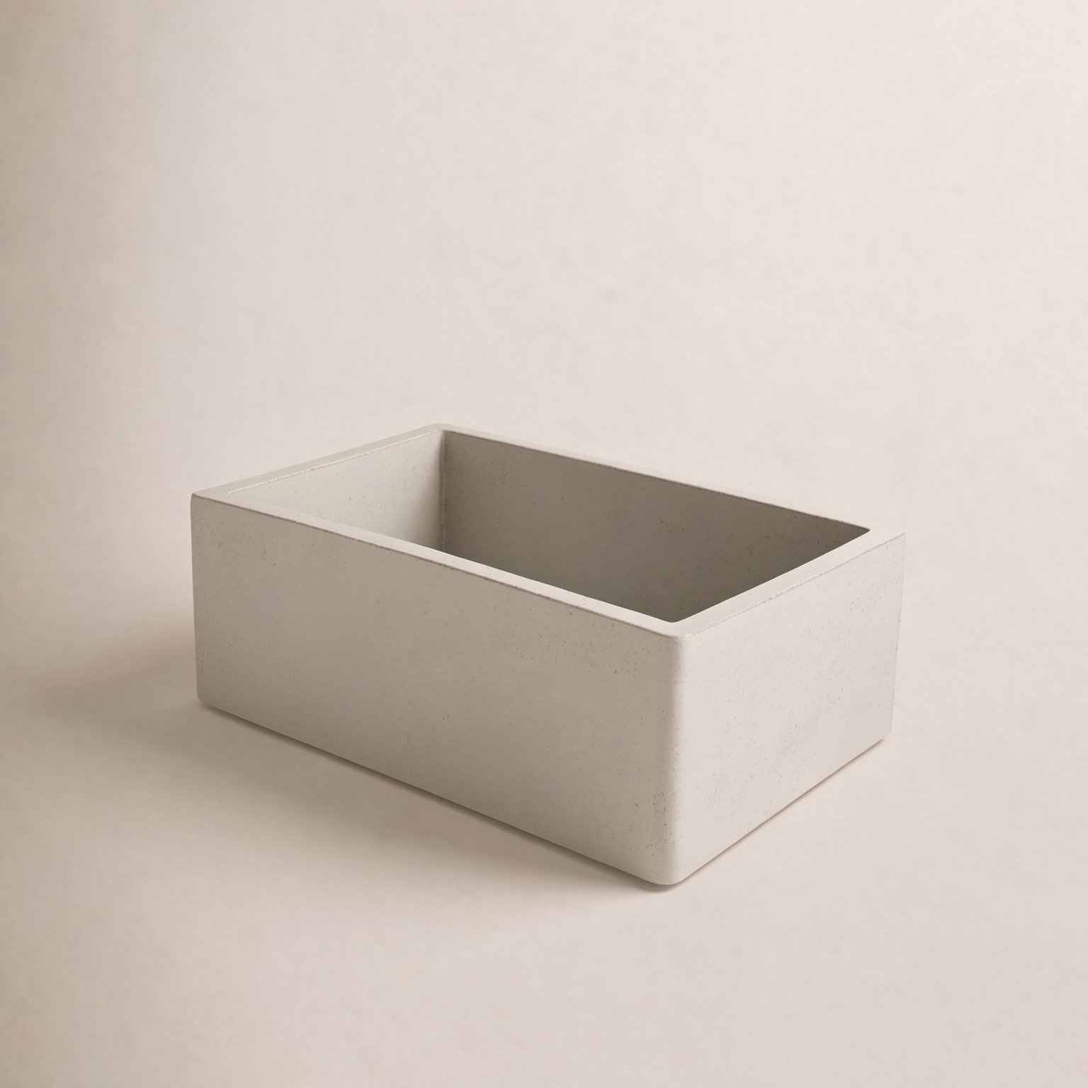 NativeStone Farmhouse 24" Concrete Sink, Sand