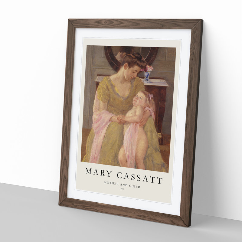 Mother and Child Vol.6 by Mary Cassatt - Picture Frame Painting, 36cm H x 27cm W x 2cm D