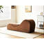 Chaise longue ergonomique en brun - noyau en mousse haute pour le soutien, housse lavable à la machine