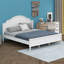 Base de lit en bois avec tête et pied de lit, lit plateforme en bois avec support en lattes de bois-89712681-89712683