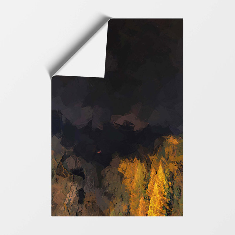 Forest At Night Abstract Art - No Frame Print, 84.1 cm H x 59.4 cm W