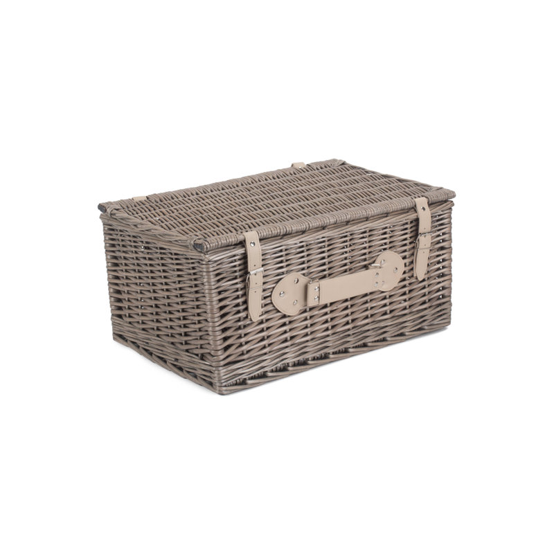 Wicker Hamper Basket, 25cm H x 51cm W x 35cm D