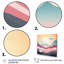 «Bold Graphic Sunset in Teal and Pink I», reproduction sur toile-514282939-514282917