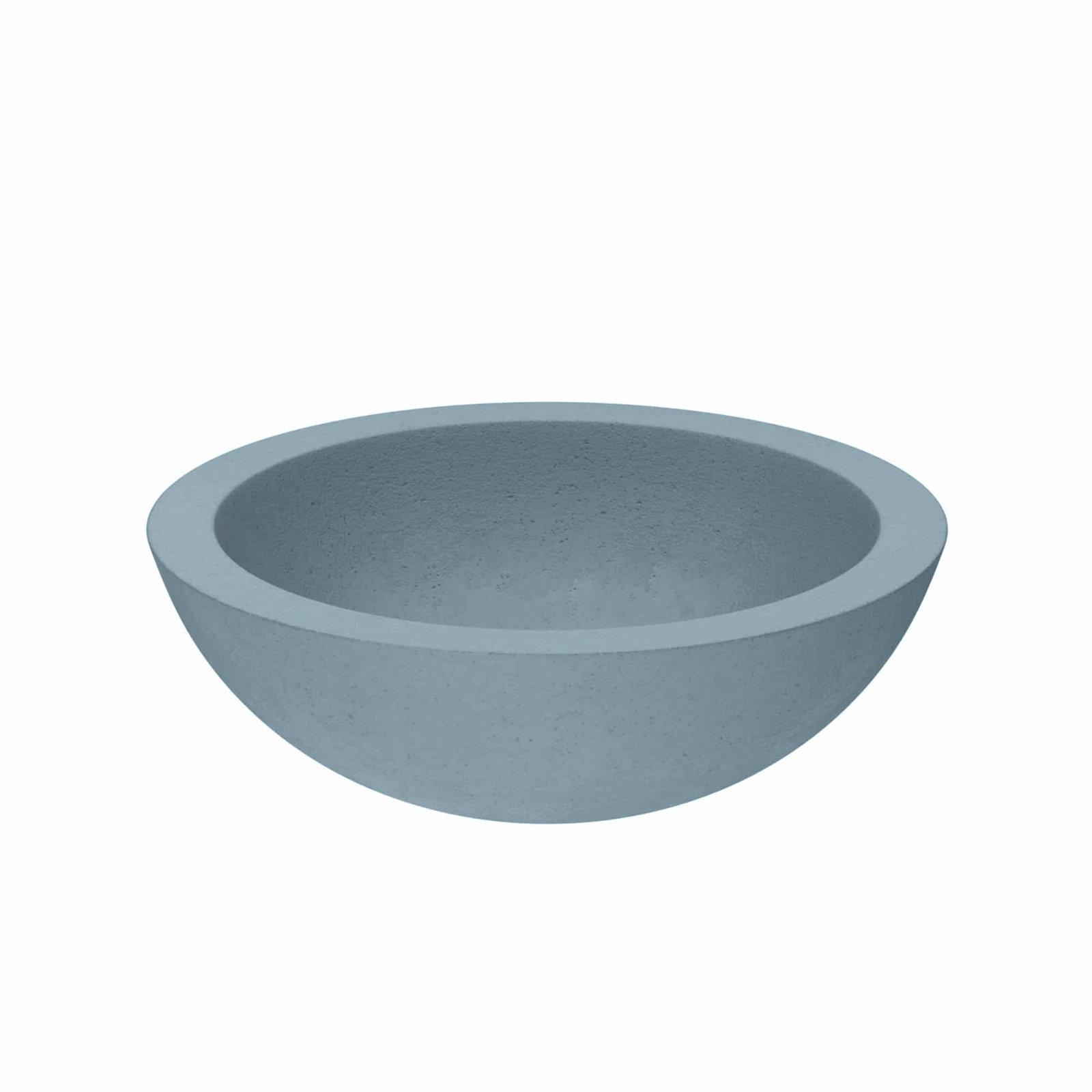 NativeStone Morro Round Concrete Vessel Sink, Ocean