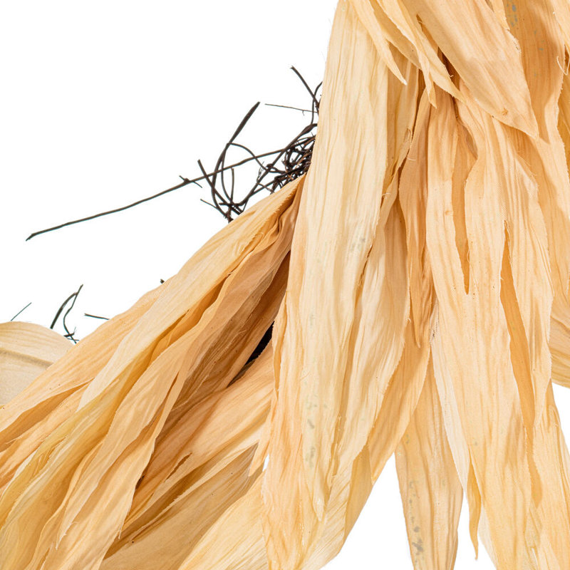 28" Artificial Cream Corn Husk Wreath.