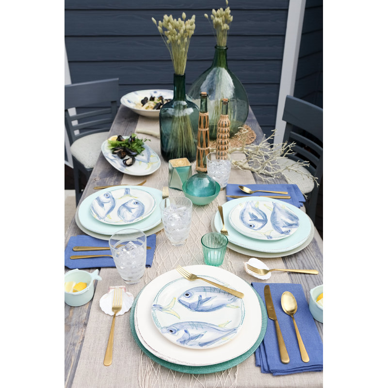 Assiette plate 10,5 po Lastra, Aigue-marine