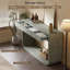 Console de style antique avec 3 tiroirs de rangement et tablette de présentation-975440353