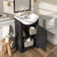 Meuble-lavabo autoportant avec lavabo-134040542