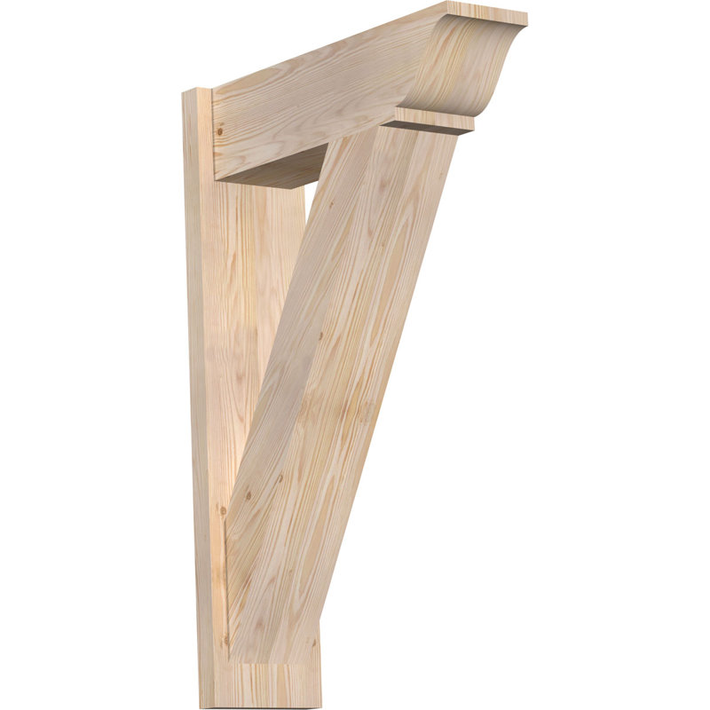 Persienne traditionnelle en bois rustique, Sapin Douglas de 7 1/2 po (lisse),  P 14 po x H 18 po 