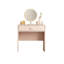 Coiffeuse simple en bois massif de 80 cm avec miroir de maquillage