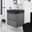 Meuble-lavabo simple mural 24 po avec lavabo en résine intégré-1273018999