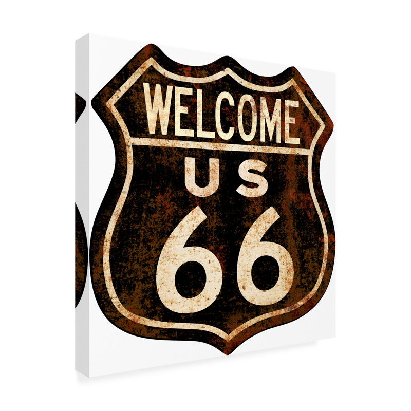 Décoration murale d'extérieur Arceli Route 66, L 18 po x H 18 po