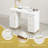 43" Manicure Nail Table and Makeup Vanity with 5 Drawers and Storage Cabinet-111854792