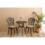 Ensemble bistro 3 pièces d'extérieur en fonte d'aluminium avec coussin