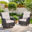 Mickala Wicker Outdoor Glider Chair
