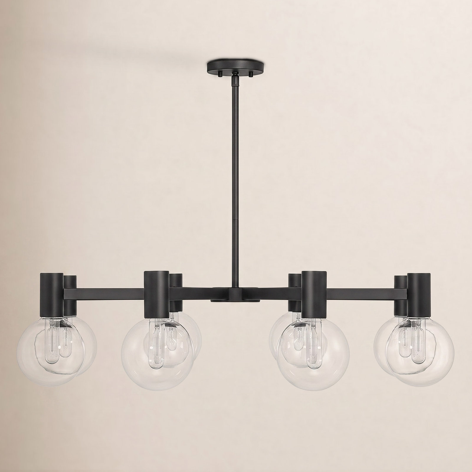 Rorem Chandelier, Matte Black, 5 Lights