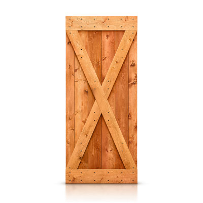 Porte de grange lambrissée peinte en bois sans trousse de quincaillerie d'installation