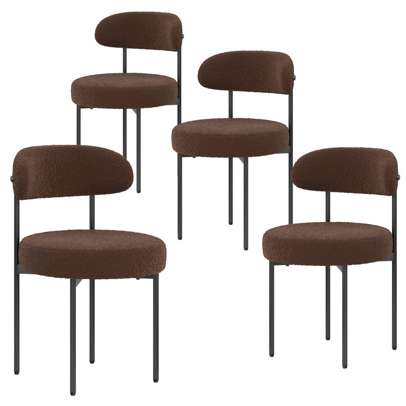 Chaise d'appoint en tissu Sherwood, Brun