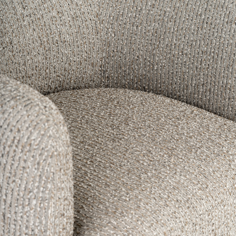 Chaise d'appoint à dossier rond et cadre en bois gris - Transformez votre espace de vie - 39 po x 35 po x 28 po