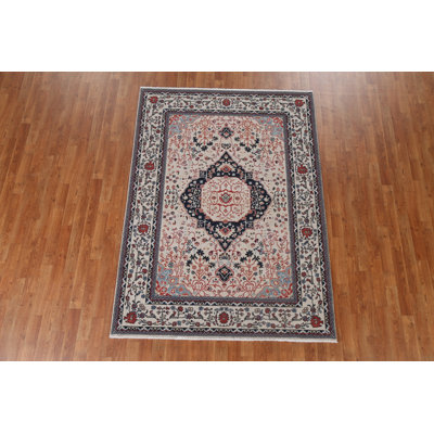One-of-a-Kind 3'11" X 5'10" New Age Wool Area Rug in