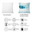Bleu et blanc, nuages liquides, art I - Coussin décoratif imprimé moderne-77507966