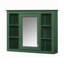 Armoire de rangement murale moderne avec miroir et 6 tablettes ouvertes, parfaite pour les salles de bain organisées et élégantes.-1251346320-1251346325
