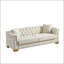 Canapé Chesterfield classique 84 po en velours 3 places avec têtes de clous dorées-132516594