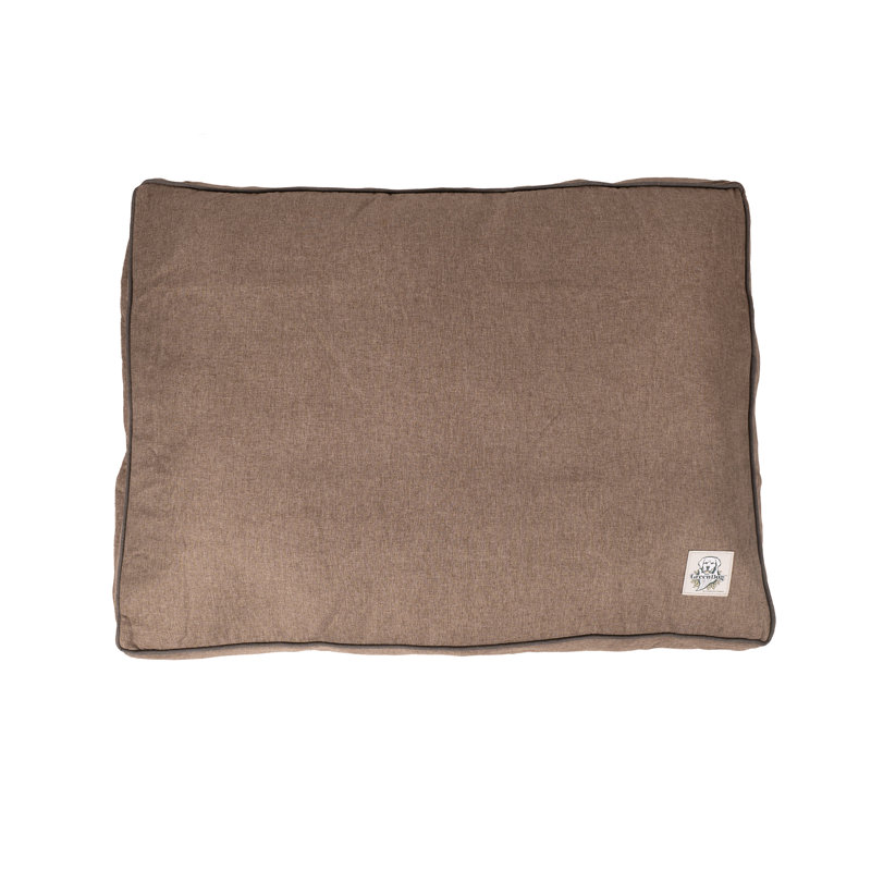 Lit pour chien avec housse amovible GreenDog Luxe Neutral Pet Napper , Café, Moyen (l 36 po x P 27 po x H 4 po)
