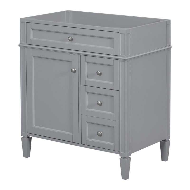 Meuble-lavabo simple avec plateau 29,31 po, Gris