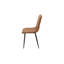38cm H Microfiber / Microsuede Upholstered Metal Upholstered Back Side Chair in Brown