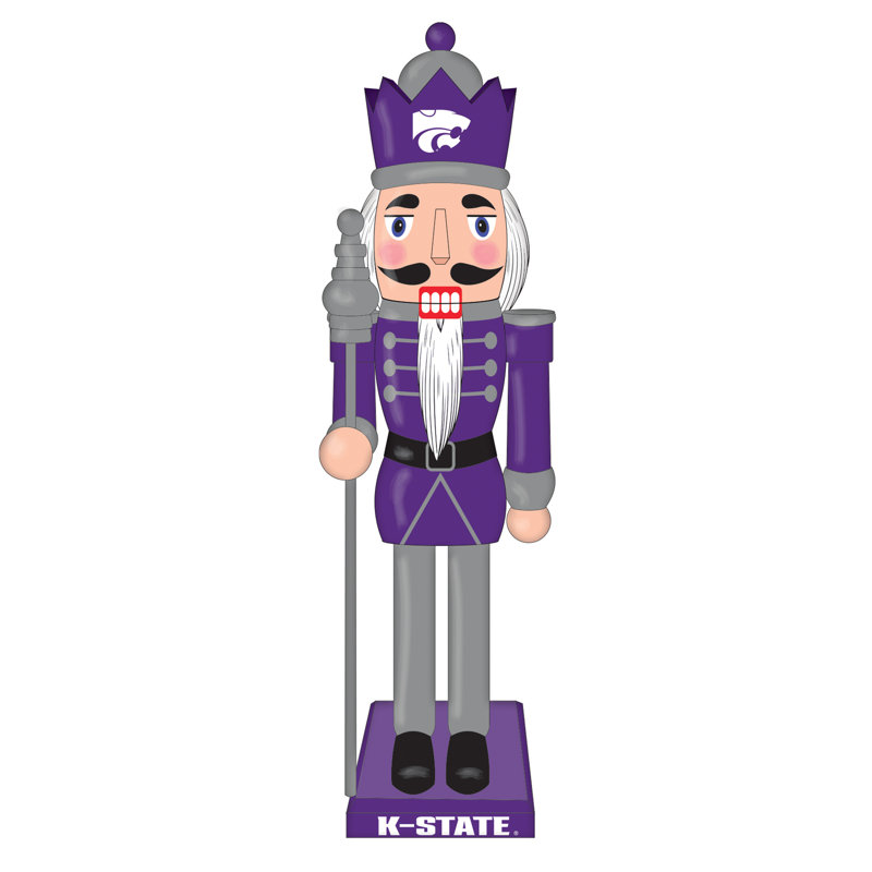 NCAA 12" Wooden Tabletop Nutcracker , NCAA Kansas State