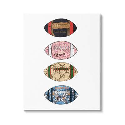 «Trendy Glam Footballs», peinture sur toile