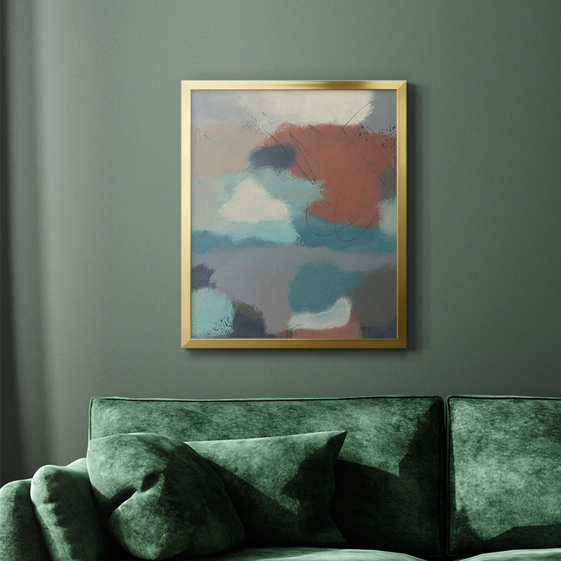 Floating By I Premium Framed Canvas - Ready to Hang, 20" H x 16" W, Gold