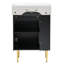 Meuble-lavabo 21,6 po, armoire combinée, meuble de rangement pour salle de bain, lavabo simple en céramique, rangement à gauche-104848789
