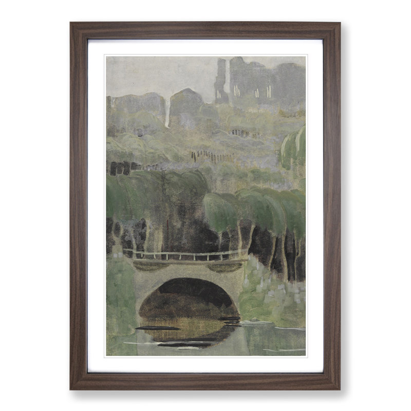 Spring Motif by Mikalojus Konstantinas - Picture Frame Painting, Walnut, 65cm H x 48cm W x 2cm D