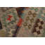 Tapis brun / vert en laine fabriqué à la main à motif géométrique rectangulaire 5 pi 9 po x 8 pi 1 po Madee