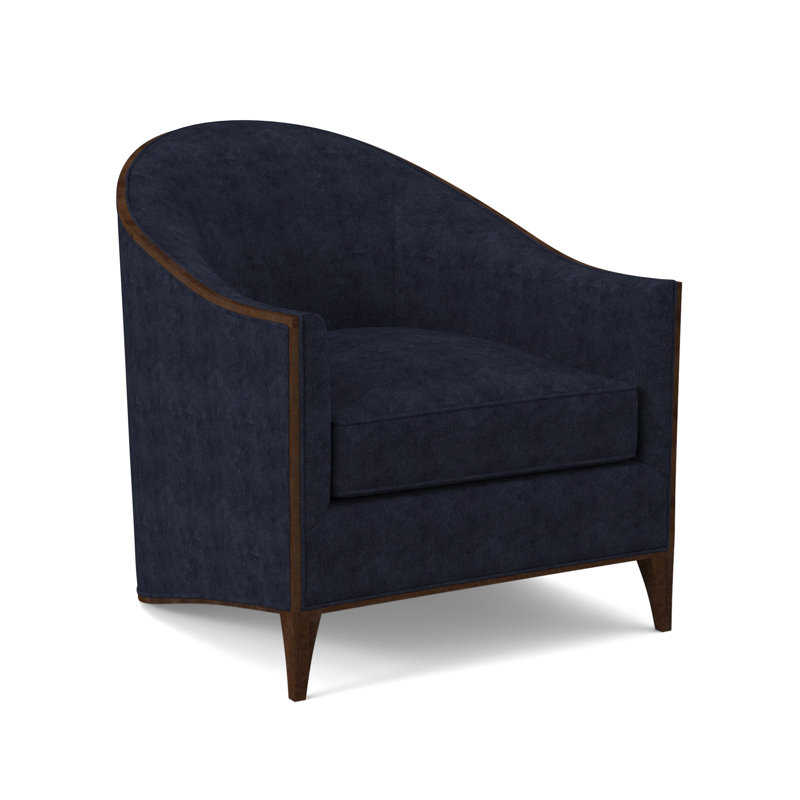 Fauteuil demi-tonneau l 30 po Peregrine, Noyer noir, Ébène Margaret