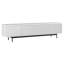 Meuble télé 75 po pour téléviseur de 85 po ou moins avec portes cannelées, rangement et gestion des câbles - Console média moderne de style Mid-Century blanc pour le salon | Whitman-983890295-948202705
