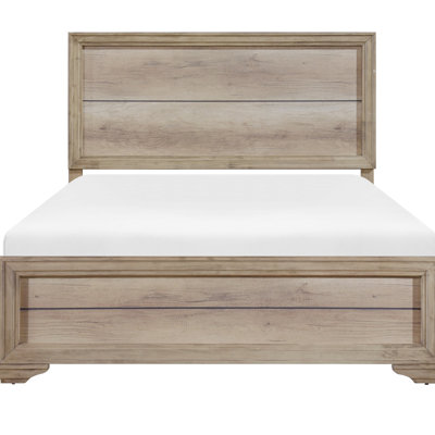 Bedroom Twin Bed In Contemporary Style - Board Finish Furniture Size Natural Color