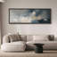 «Blue and Gray Abstract Landscape», grande impression sur toile encadrée pour un décor moderne-115271110-115271108