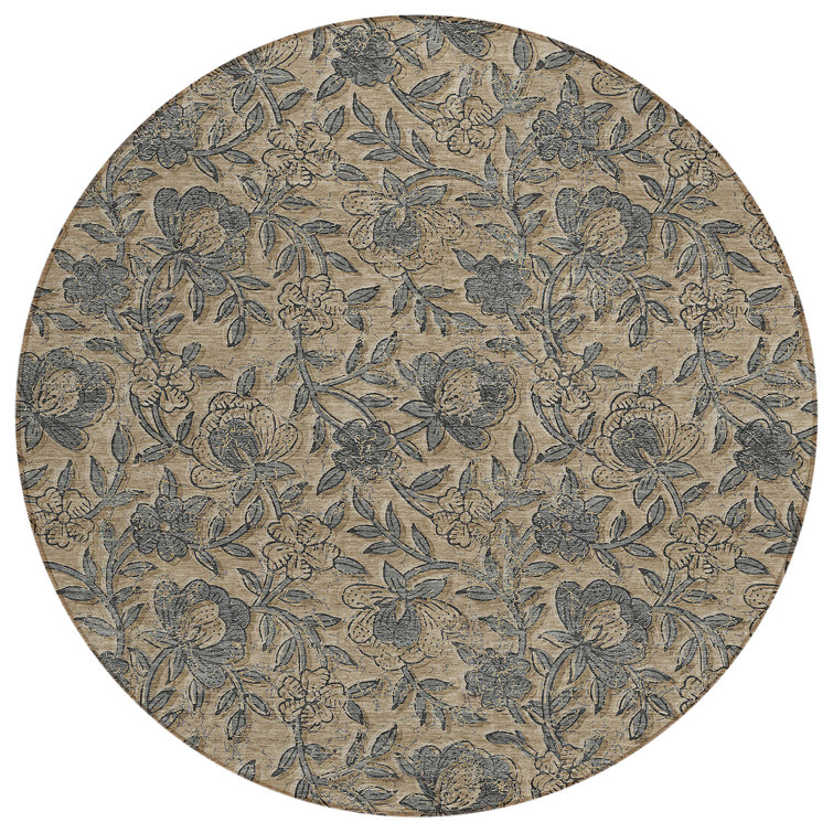 Mahaney Flatweave Floral Indoor / Outdoor Rug