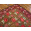 Tapis antique antique grand motif crocheté rose