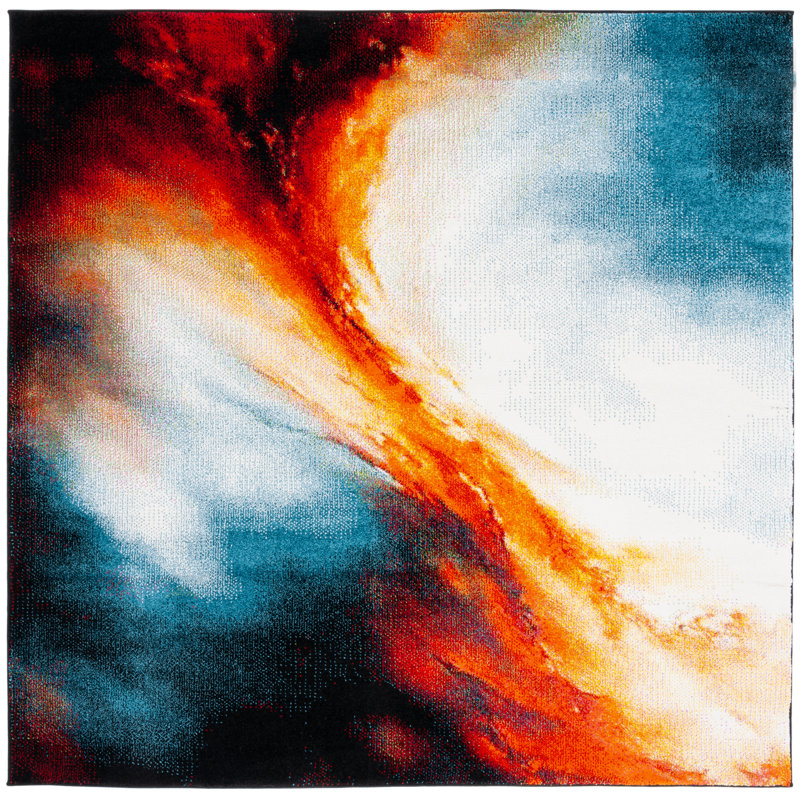 Galaxy Performance Abstract Rug, Square 6'7"