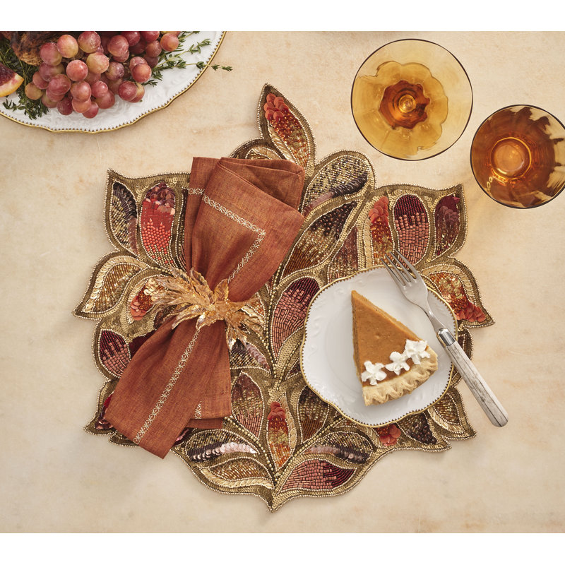 Gilded Leaves Napkin Ring