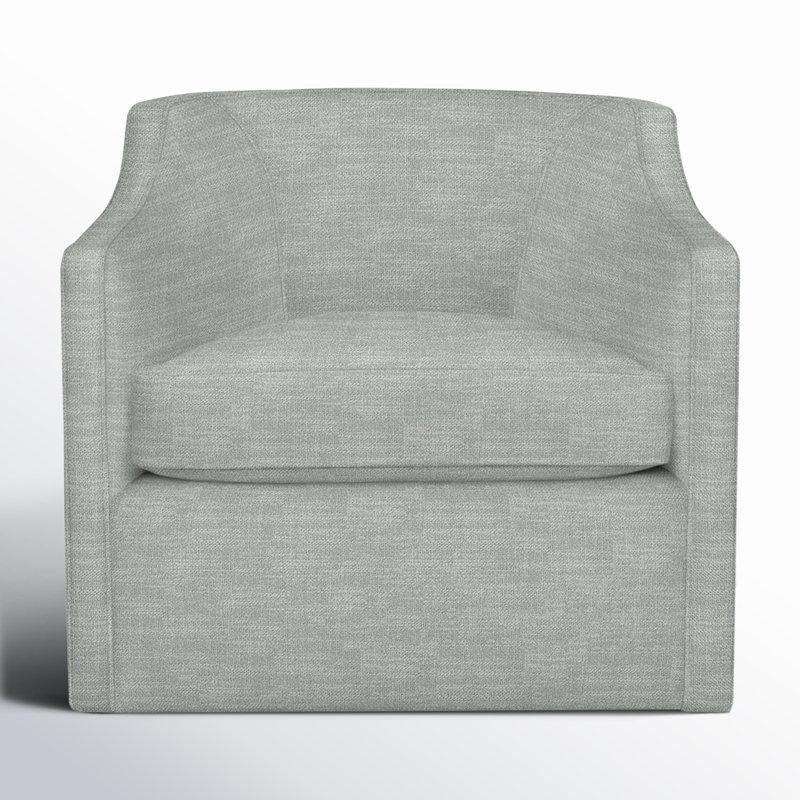 Fauteuil pivotant rembourré Marietta, Tissu natté Capri conversation