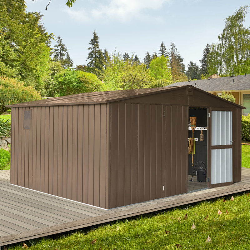 Spacious Storage Durable Metal Modern Outdoor Backyard Shed